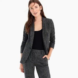 J Crew Parke Blazer Jacket Houndstooth Wool Size 0